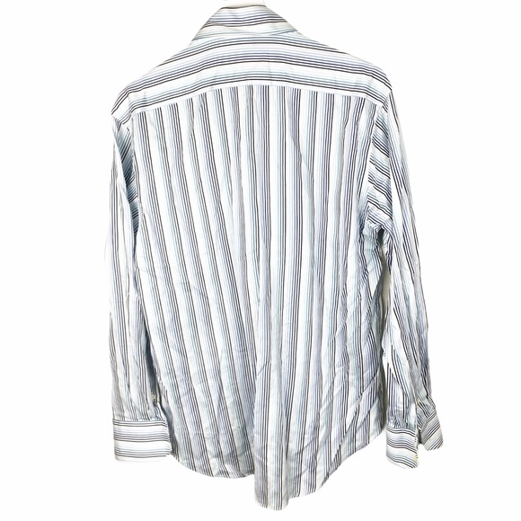 Thomas Dean 100% Pima Cotton Stripe Button Down - Picture 2 of 8